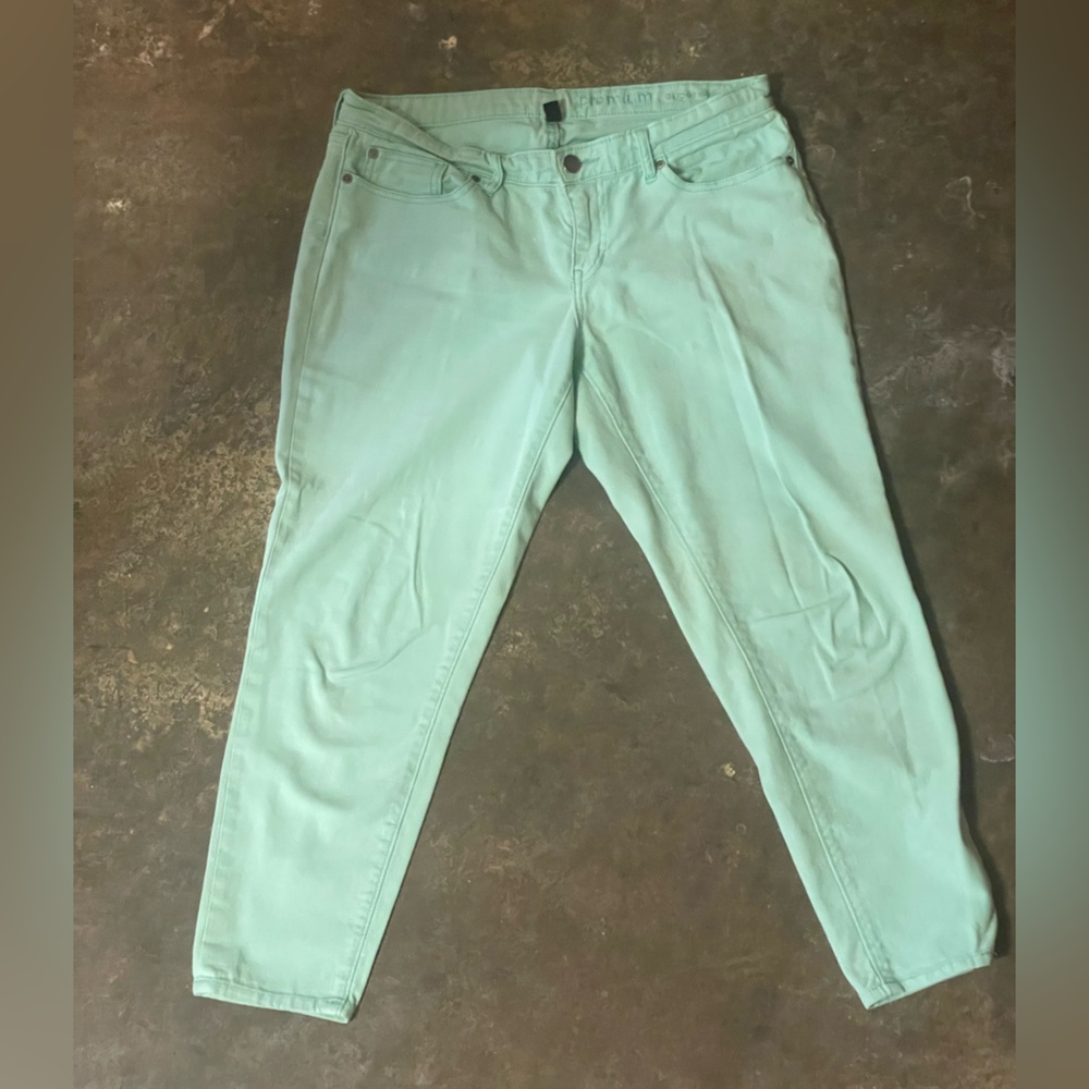 Gap mint green skinny jeans SZ 10